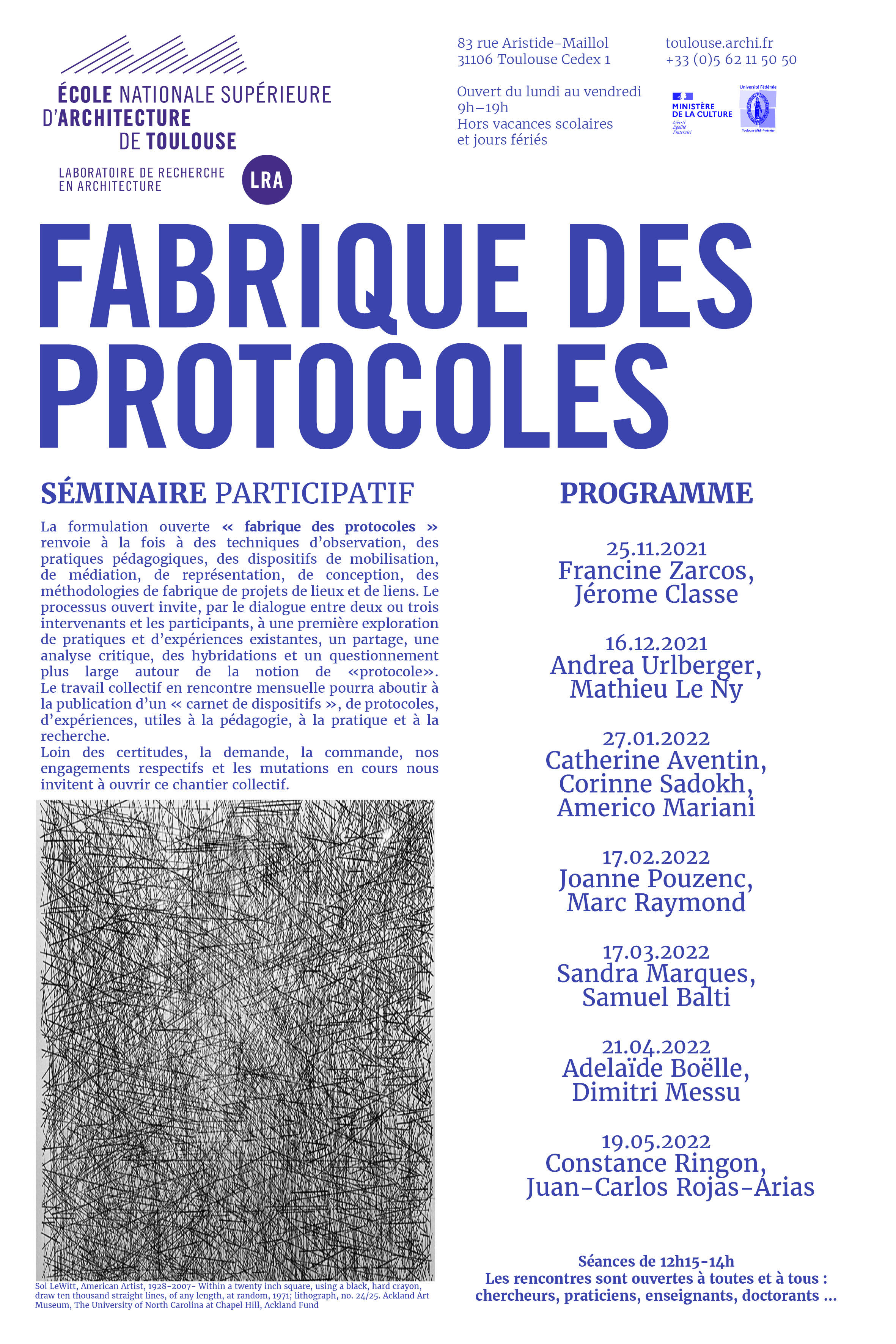 Affiche et programme Séminaire Fabrique des protocoles